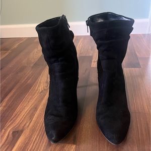 Heeled Black Boots 9.5